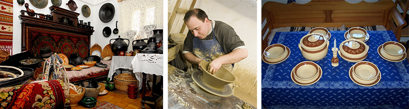 Fekete kerámai bemutató ház